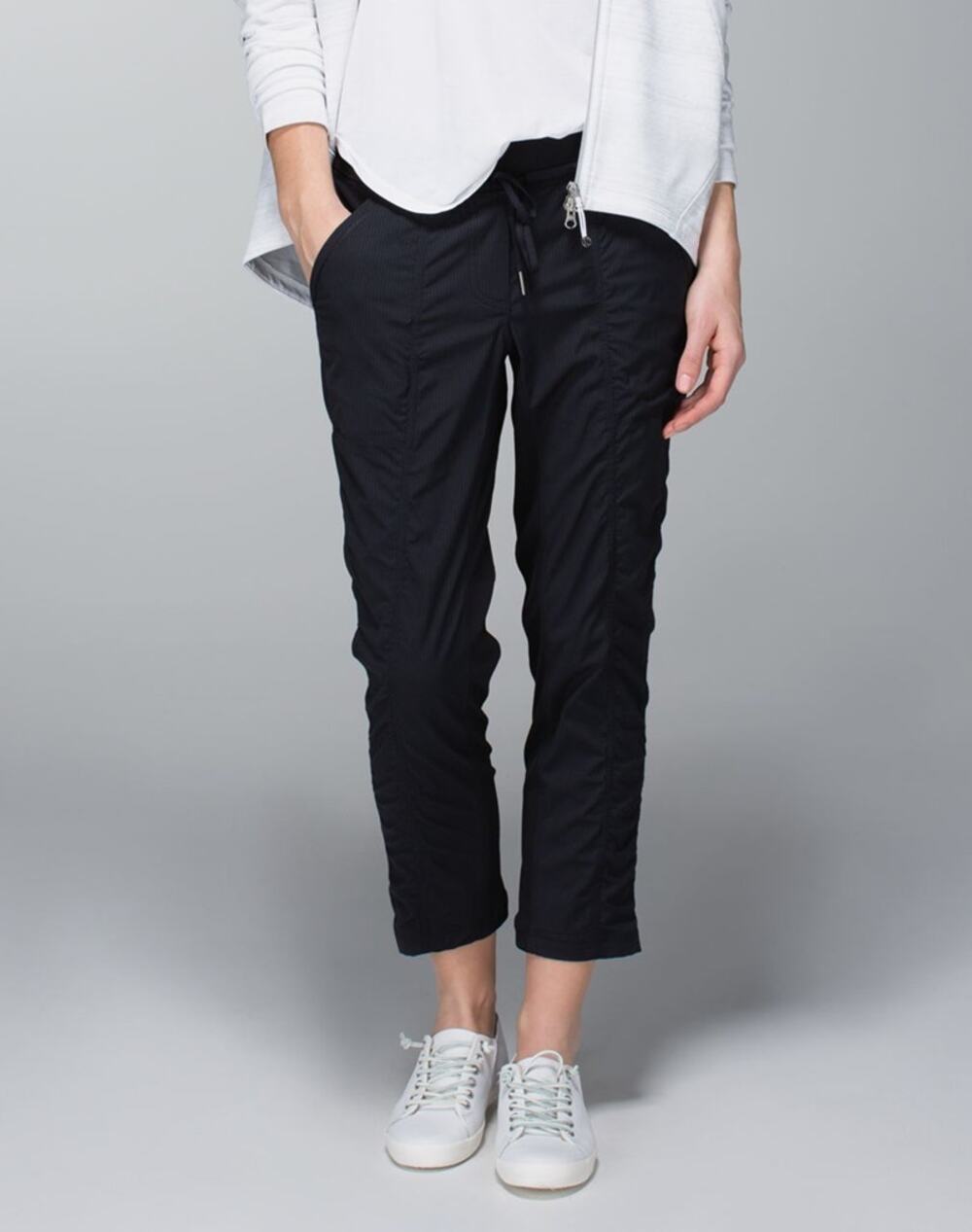 Lululemon Street To Studio Unlined Cropped Straight Leg Pants Black 8